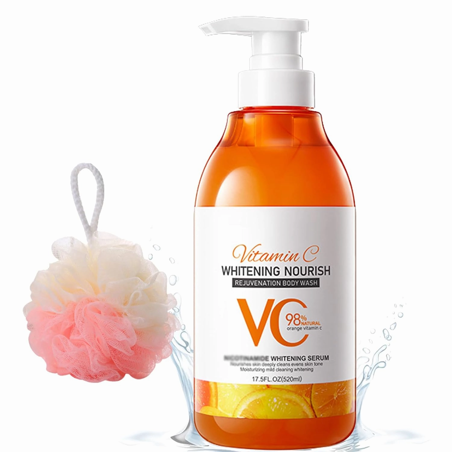 Vitamin C and Lemon 𝗡𝗶𝗮𝗰𝗶𝗻𝗮𝗺𝗶𝗱𝗲 Body Wash - Beauty Shower Gel for Deep Cleansing & Nourishing | 16.9oz (1)