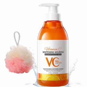 Vitamin C and Lemon 𝗡𝗶𝗮𝗰𝗶𝗻𝗮𝗺𝗶𝗱𝗲 Body Wash - Beauty Shower Gel for Deep Cleansing & Nourishing | 16.9oz (1)