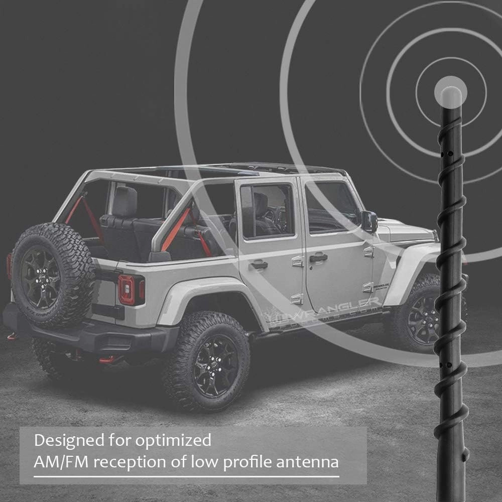 VOFONO 9 inch Antenna for 2007-2025 Jeep Wrangler Gladiator JL JK JT Unlimited Sport Rubicon Sahara Mojave Willys 4xe Wrangler Gladiator Accessories Car Radio Antenna Short Replacement