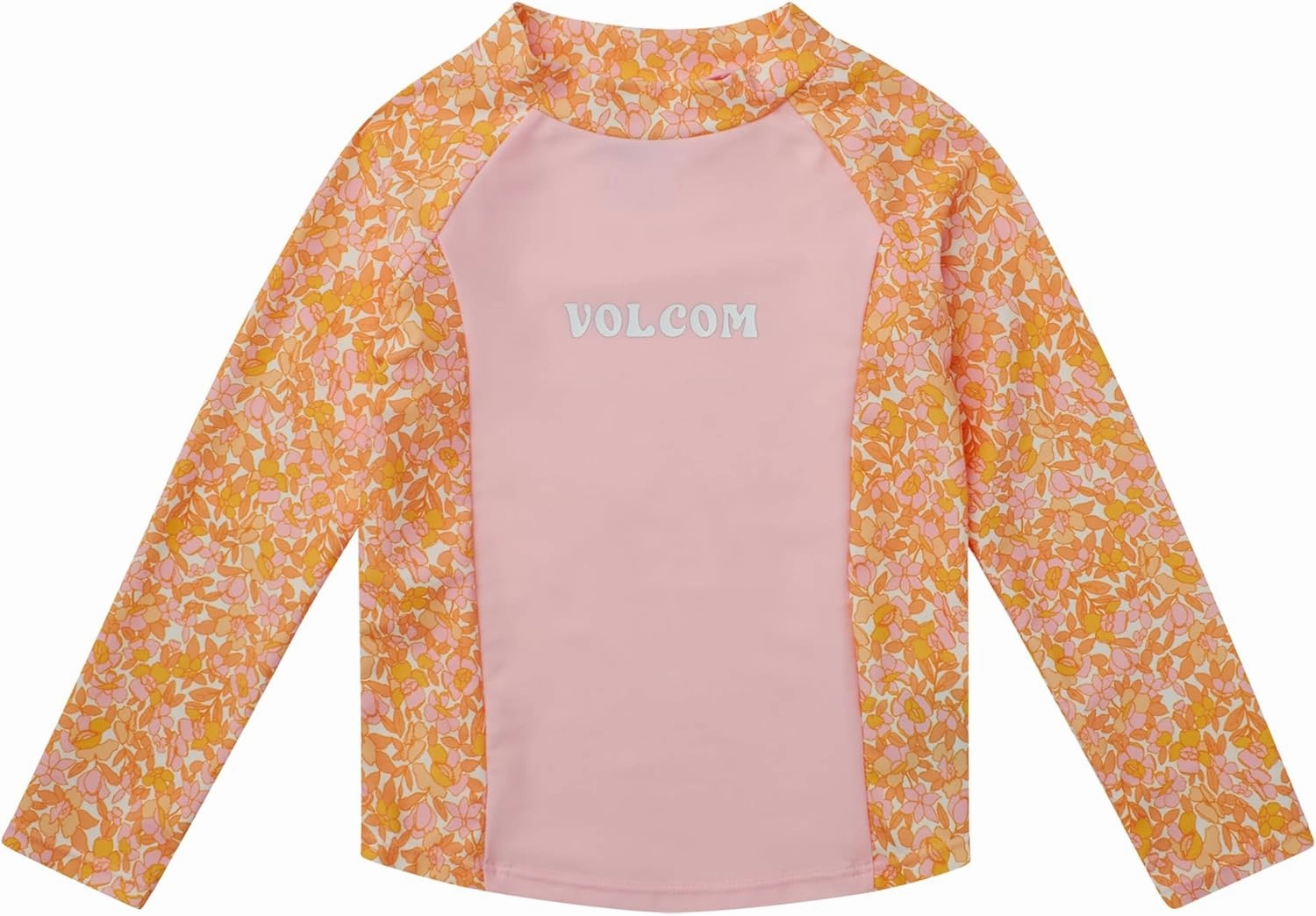 Volcom Girls' Swimsuit Set - 3 Piece UPF50  High Neck Bikini Top, Bikini Bottom and Matching Swim Shorts for Girls (2T-16)
