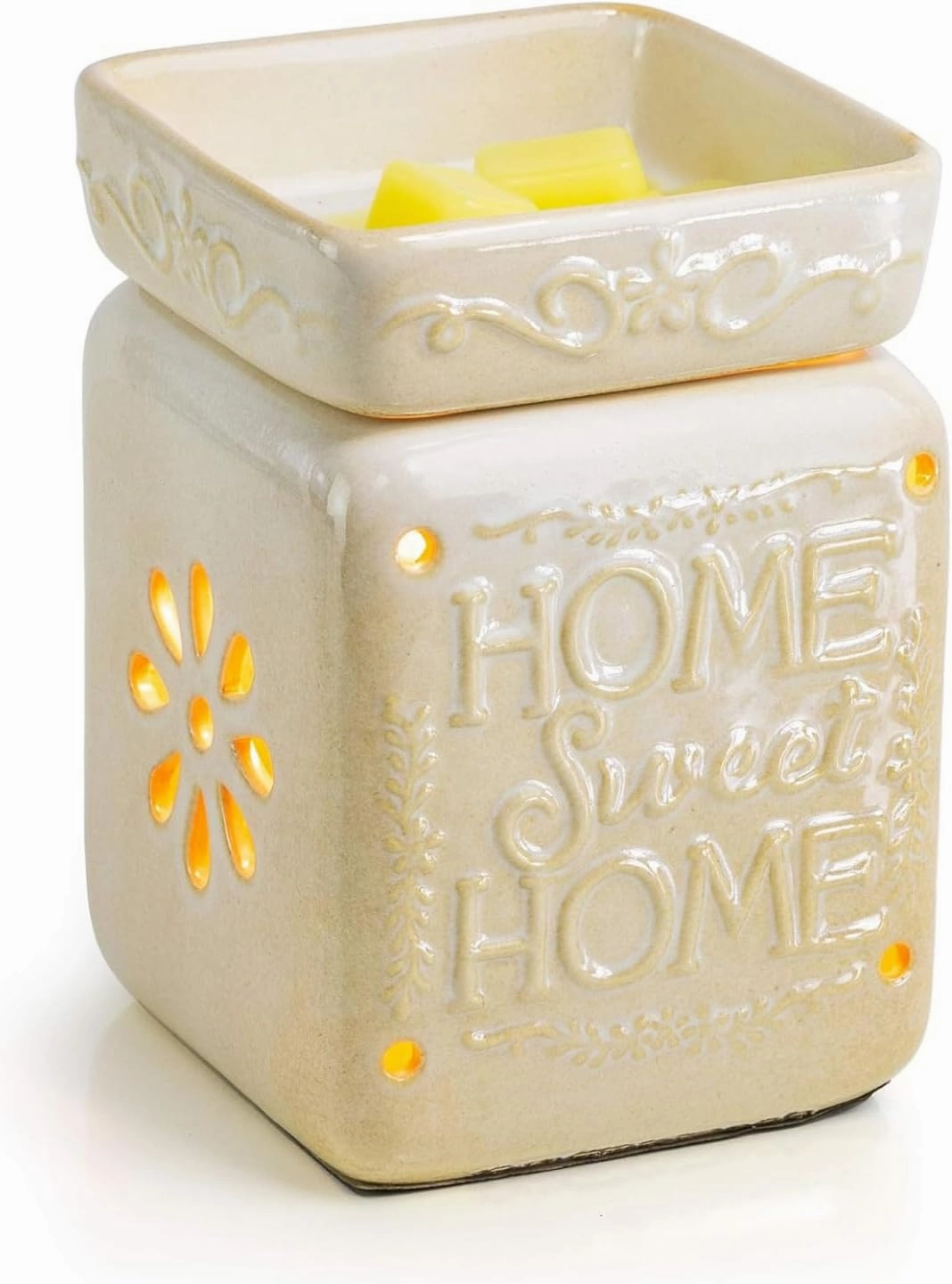 VP Home Wall Plug-in Wax Warmer for Scented Wax Ceramic Home Sweet Home Electric Home Fragrance Warmer for Essential Oils Candle Wax Melts and Tarts Scent Warmer Night Light
