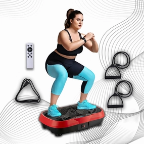 WANKO Vibration Plate Exercise Machine - Shake Plate Vibration Platform with 2 Pull Ropes - Lymphatic Drainage Machine for Shaping, Wellness, Recovery, and Weight Loss for Men and Women