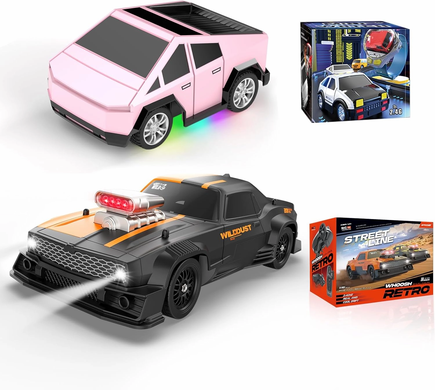 Watch Remote Control Car Toy, 2.4 GHz Mini RC Car Watch Toy   1/16 RC Drift Car with Gyro Full Proportional 4WD 50KM/h High Speed Remote Control Cars, Drift Racing Vehicle