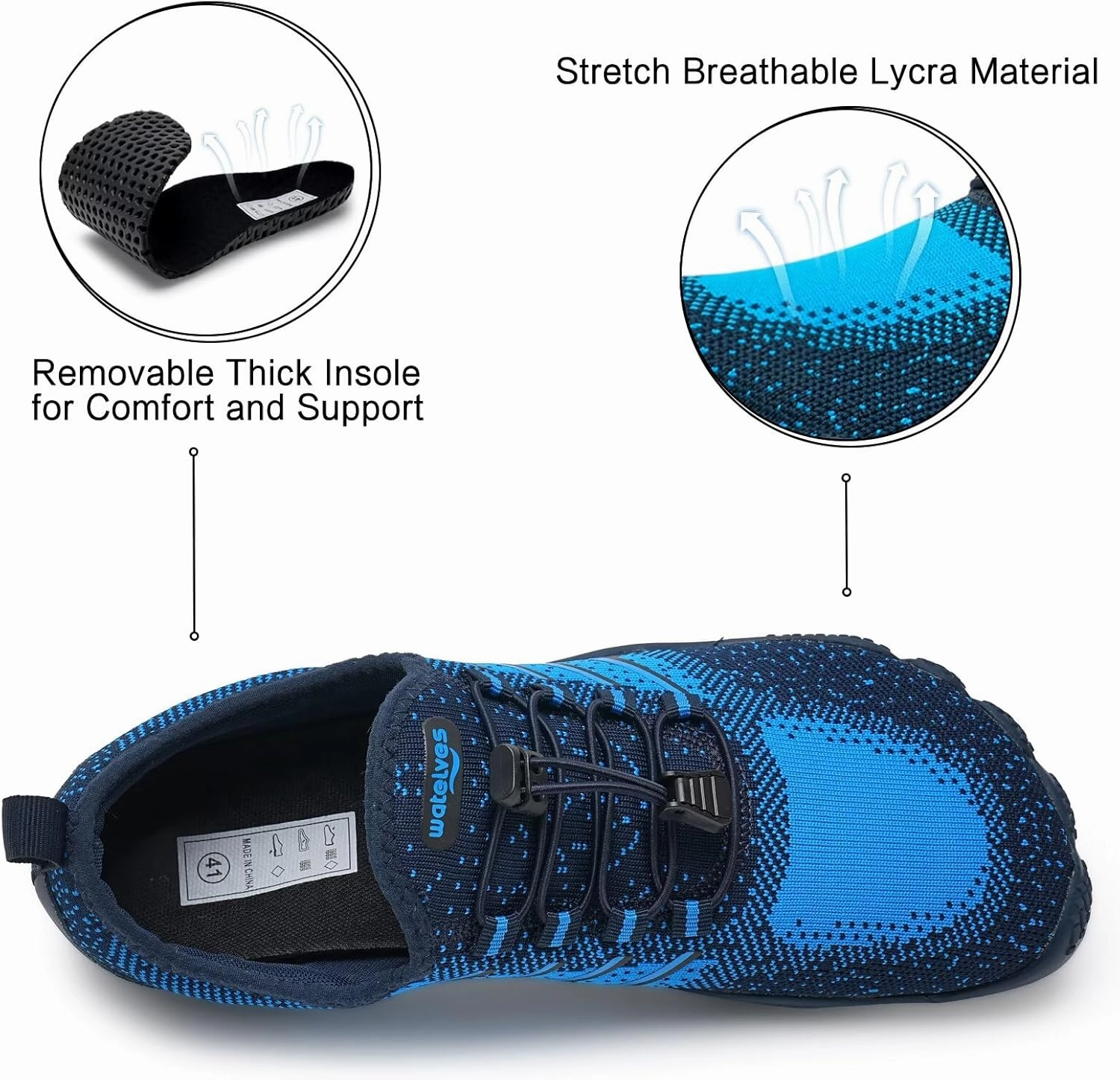 WateLves Barefoot Water Shoes for Women Men Quick Dry Aqua Swim Shoes for Outdoor Fishing Beach Pool Boat Surfing Walking