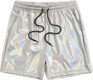WDIRARA Men's Letter Graphic Print Drawstring Waist Active Track Shorts