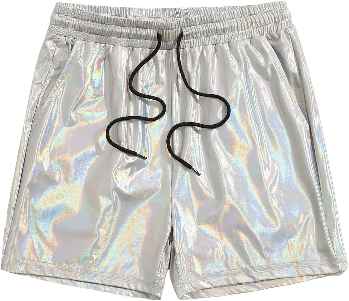 WDIRARA Men's Letter Graphic Print Drawstring Waist Active Track Shorts