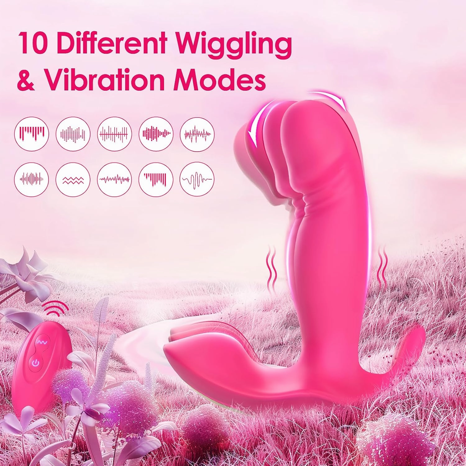 Wearable G Spot Dildo Vibrators Adult Sex Toys for Women or Men, App Remote Control Panty Mini Vibrator with 10 Quickly Wiggling & Vibrating Modes Panties Quite Rose Toy Sex Machine