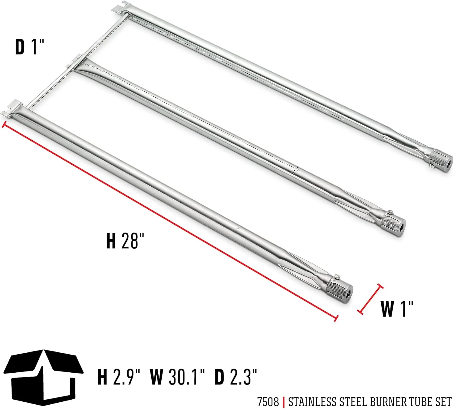 Weber Stainless-Steel Set Burner Tube, Silver