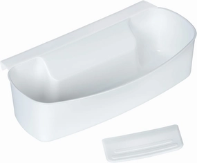 WENKO 7730100 Collecting tray for kitchen waste - including scraper, Polypropylene, 32.4 x 9.2 x 17.3 cm, White