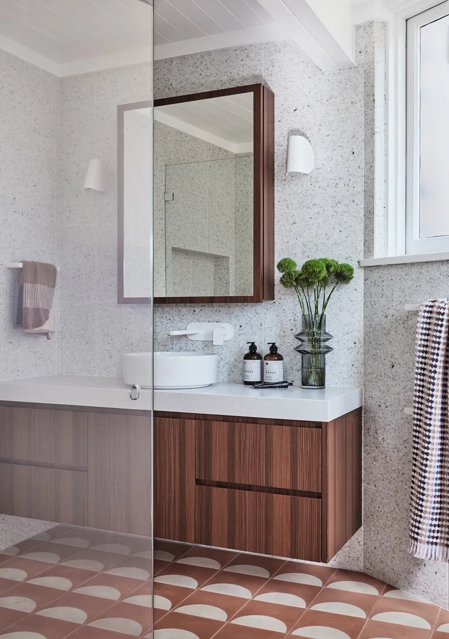 WHITE ITALIAN TERRAZZO TILE