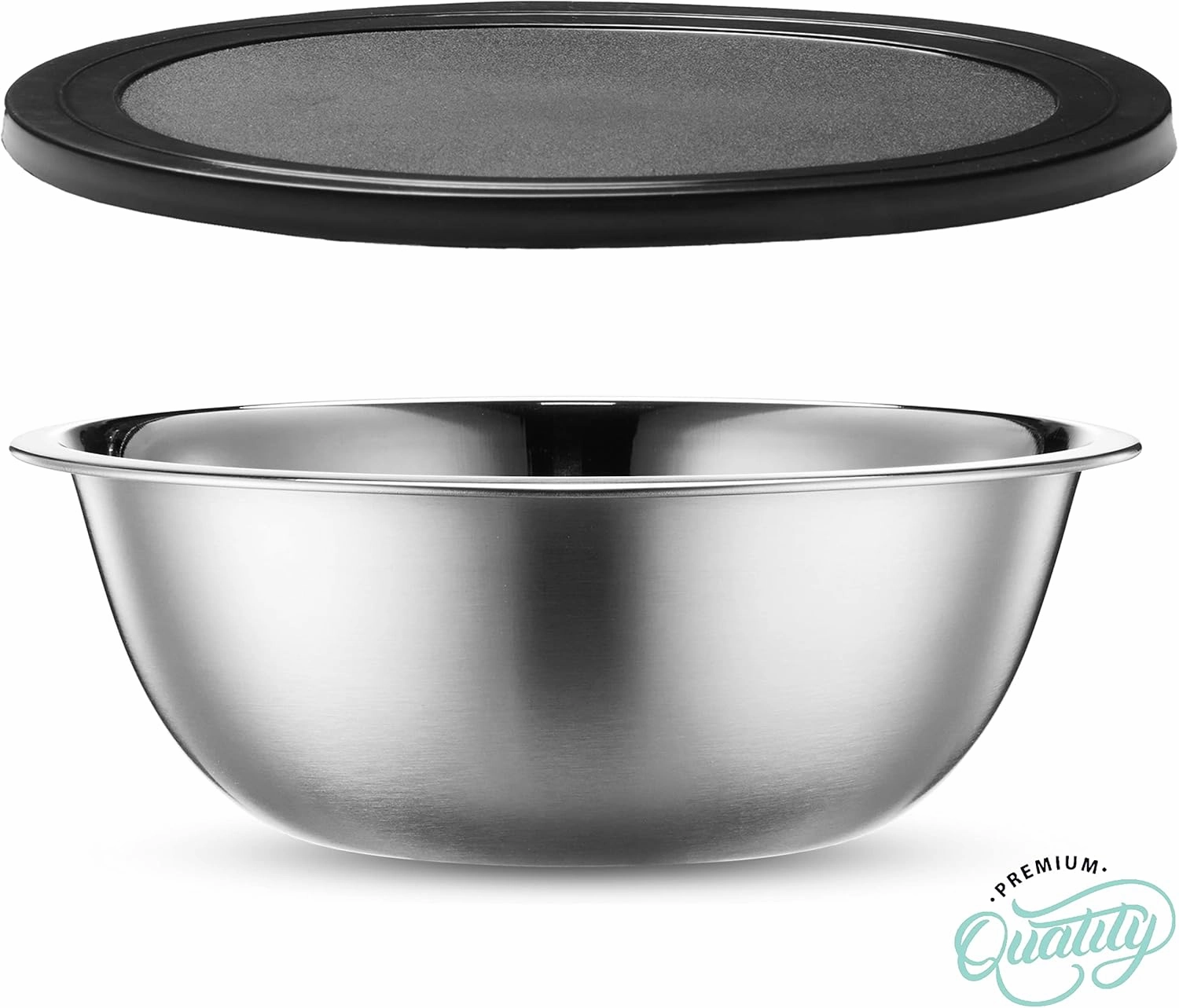 WHYSKO Stainless Steel Mixing Bowl Set, 10 Piece Stainless Steel Mixing Bowls with Lids Set for Food Prep Storage and Serving, Dishwasher Safe Microwave Safe for Kitchen Baking Cooking, Silver