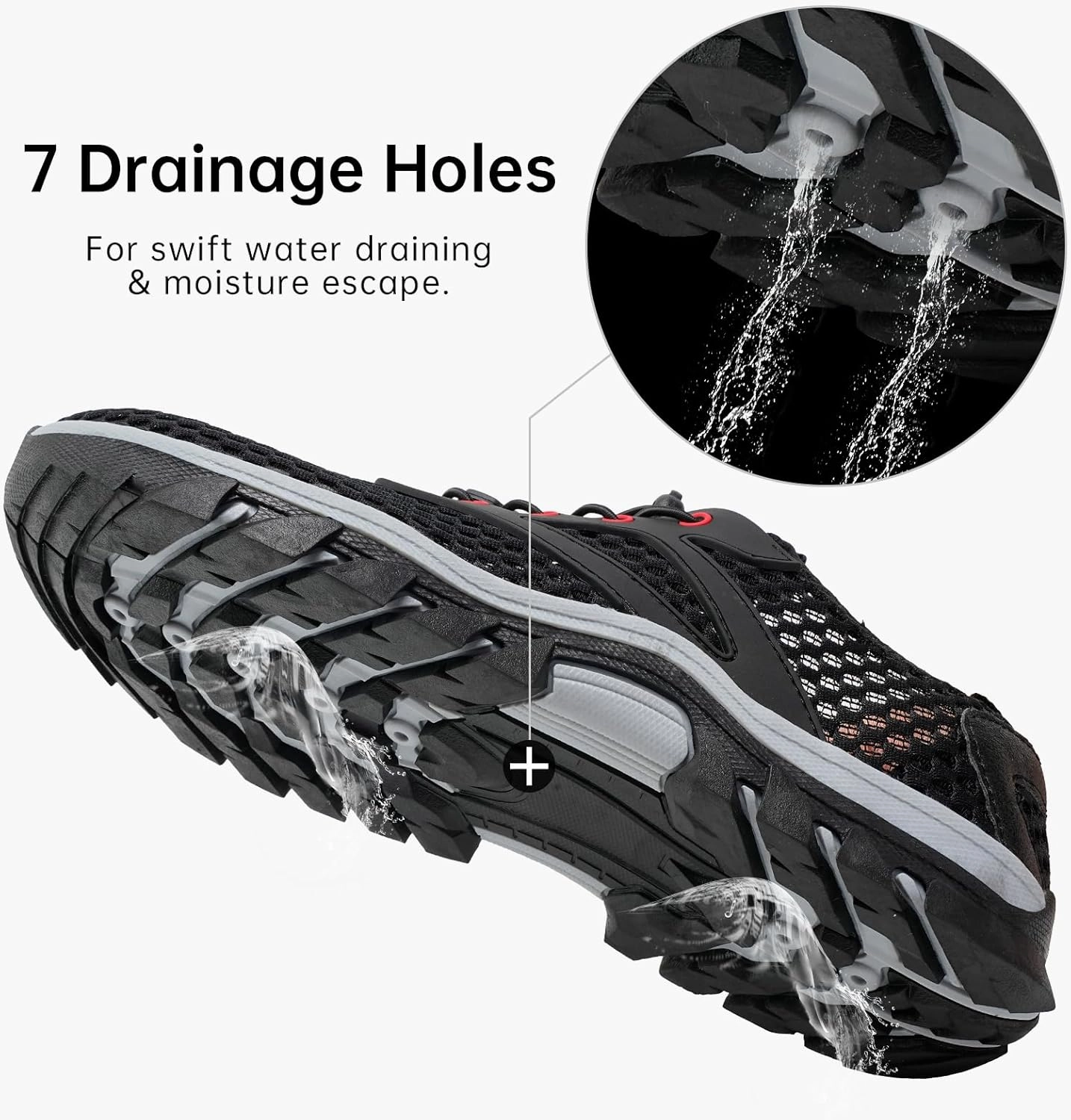 Wide Water Shoes Men Non-Slip Quick Drying Swim Beach Aqua Shoes for Women Water Sport Diving Hiking Sailing Travel River Shoes Summer Amphibious Shoes