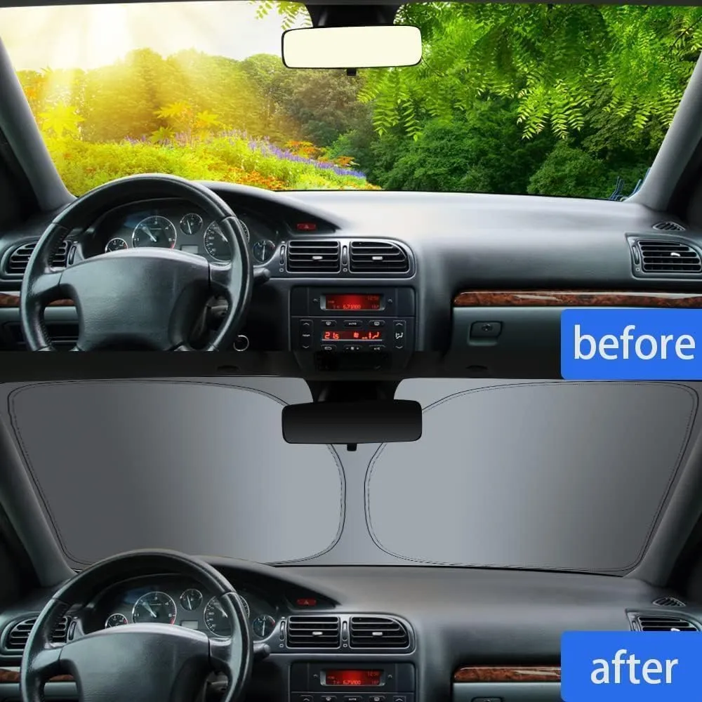 Windscreen Sun Shade for Suzuki Super Vitra Before-2014, Foldable Car Front Windshield Sunshade Sun Protection UV Protection Interior Accessories,Silver