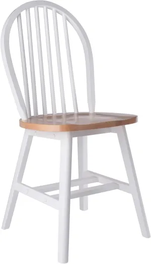 Winsome Windsor 2-Piece Chair Set, Solid Wood, Natural/White Finish