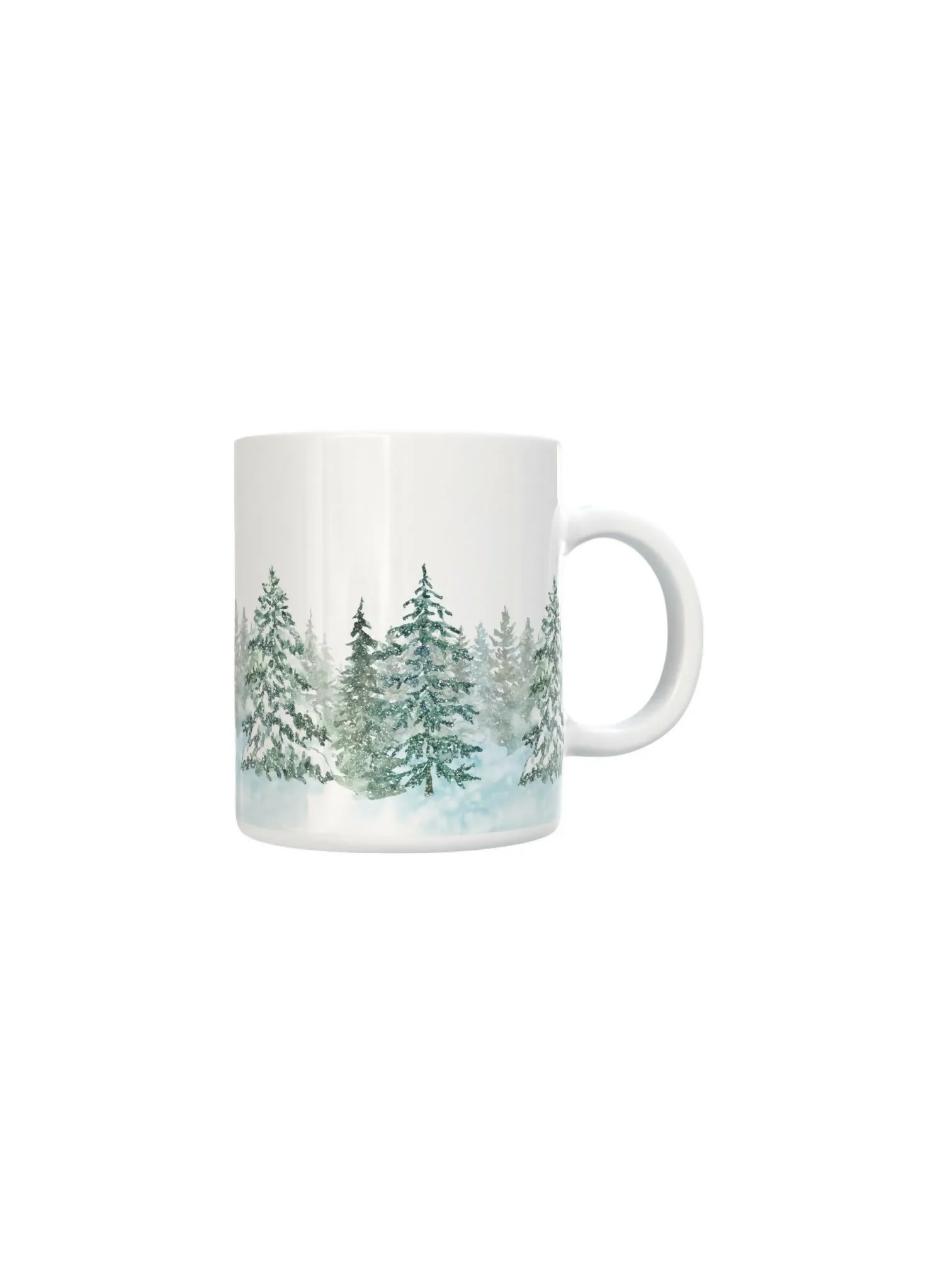 Winter In Pine Forest Mug