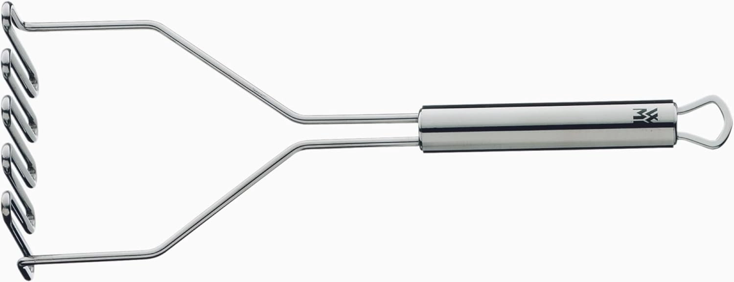 WMF Potato Masher 29 cm Profi Plus Cromargan Stainless Steel Partly Matt Dishwasher Safe, Red, 29 x 10 x 5.9 cm
