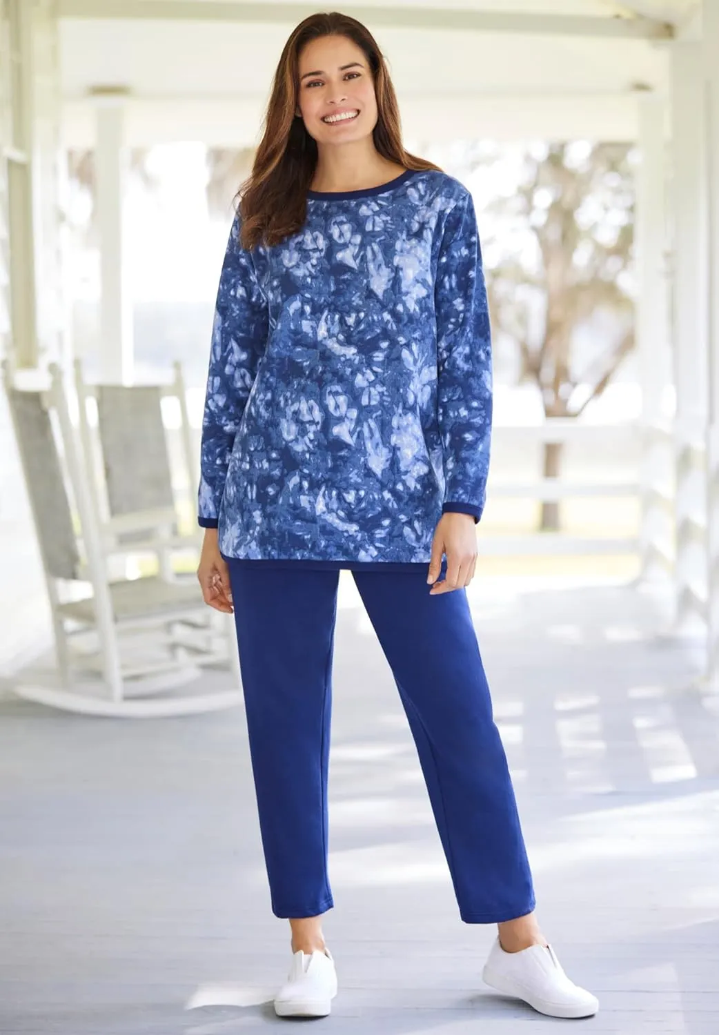 Woman Within Plus Size Fleece Sweatshirt Set