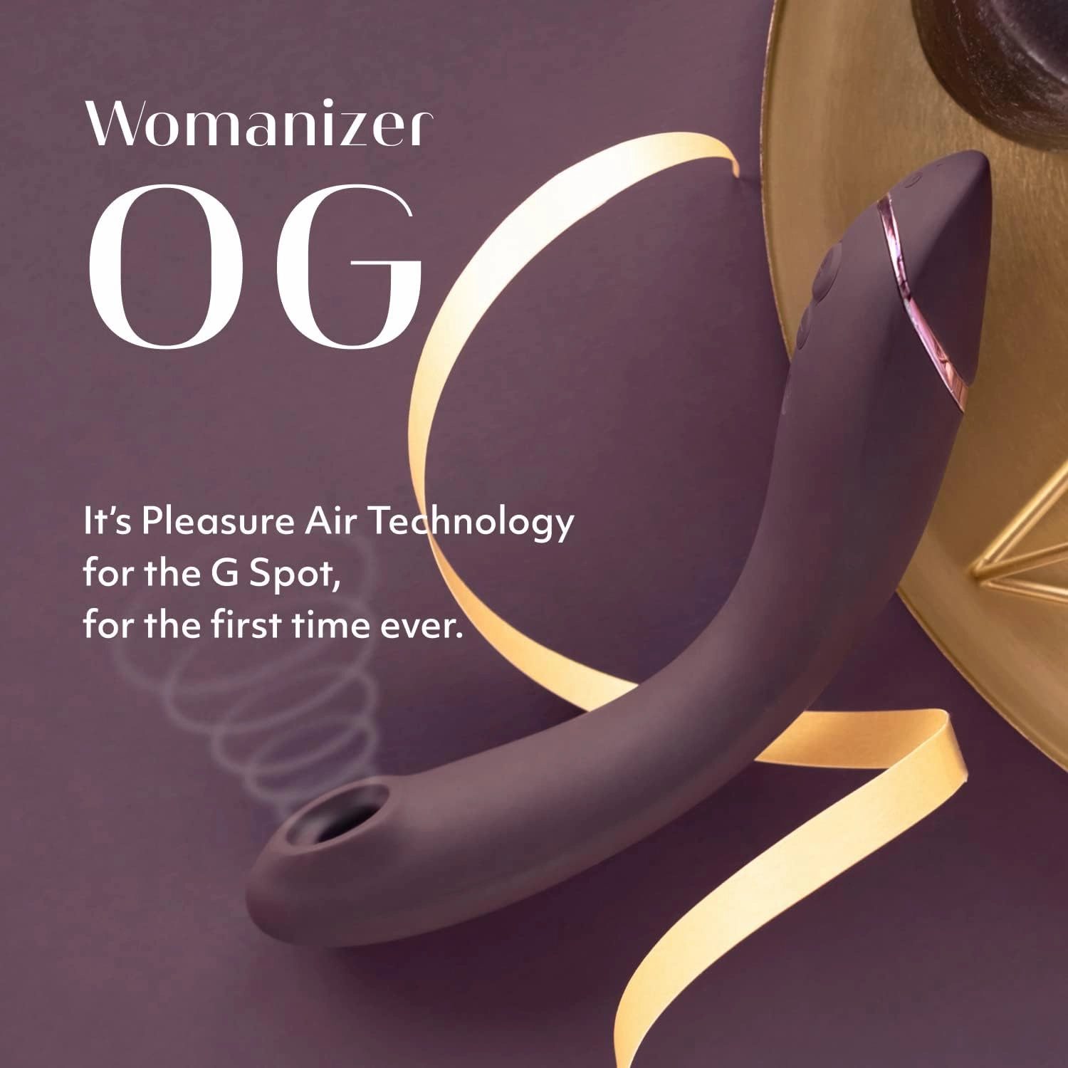 Womanizer OG G Spot Vibrator | Sucker Sex Toy for Women with 12 Intensity Levels | Curved Pleasure Air Technology Dildo Vibrator | Flexible Personal Massager G Spot Stimulator Adult Sex Toy | Purple