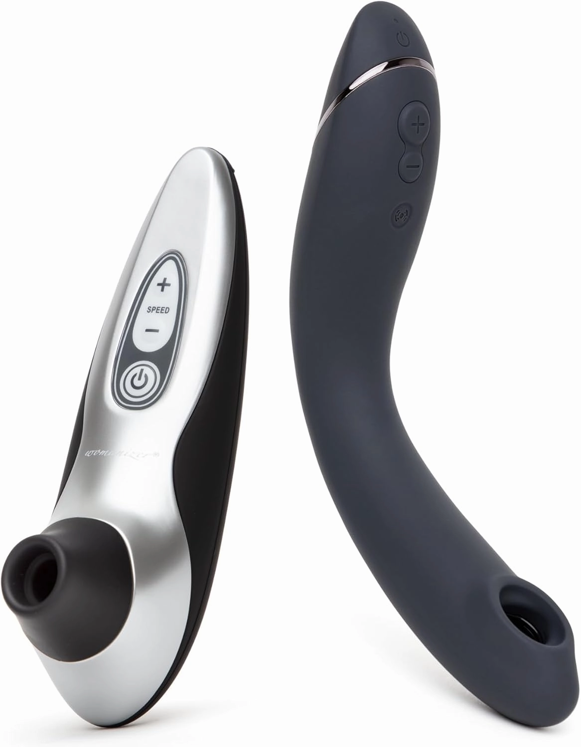 Womanizer OG Slate Pleasure Air G Spot Vibrator & Pro40 Black Clitoris Sucker - Female Sex Toys Bundle