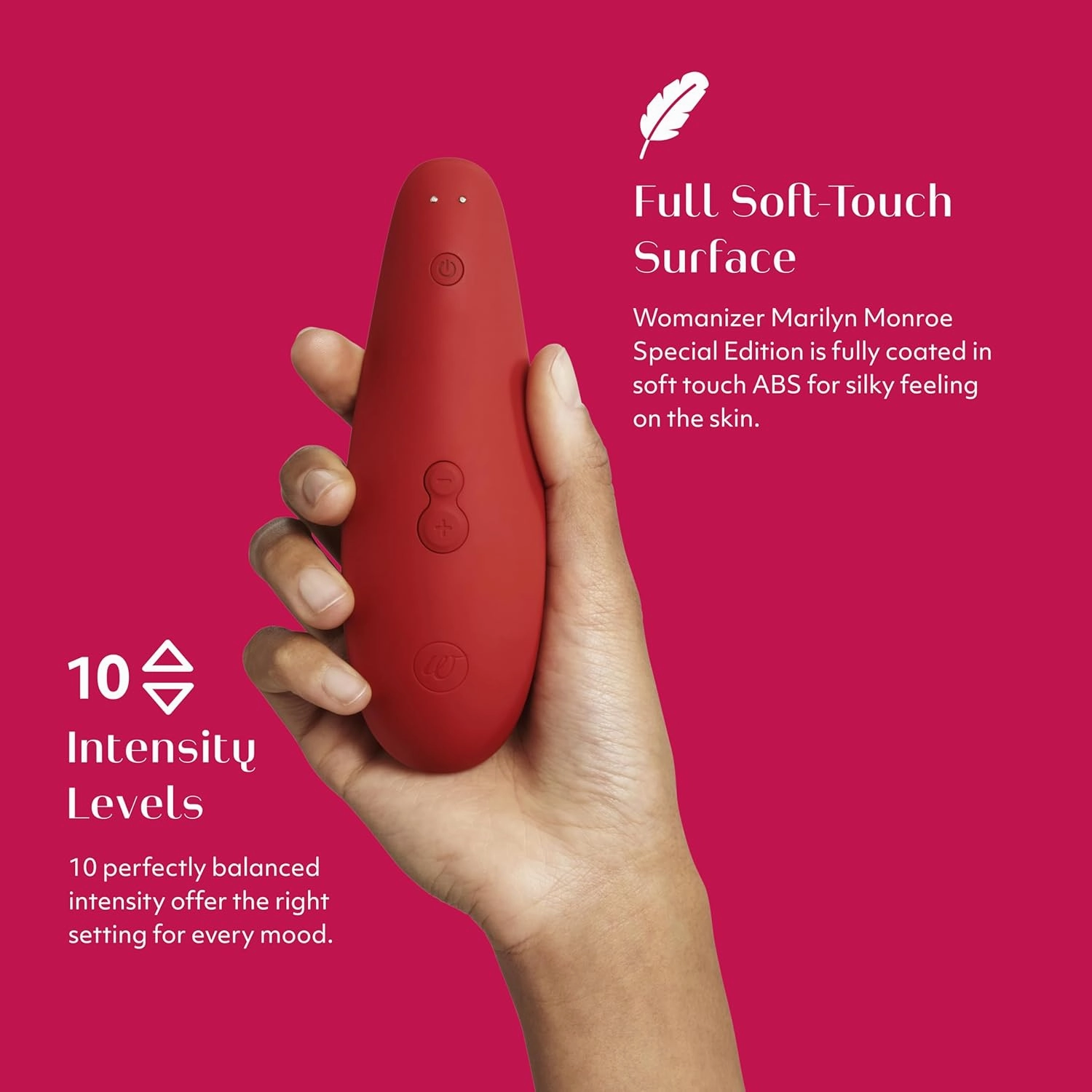 Womanizer x Marilyn Monroe Special Edition Clitoris Vibrator for Women | Clit Sucker Adult Toys | Vibrating Sex Toy | Clitoral Stimulator with 12 Suction Speeds | Waterproof & Rechargeable | Red