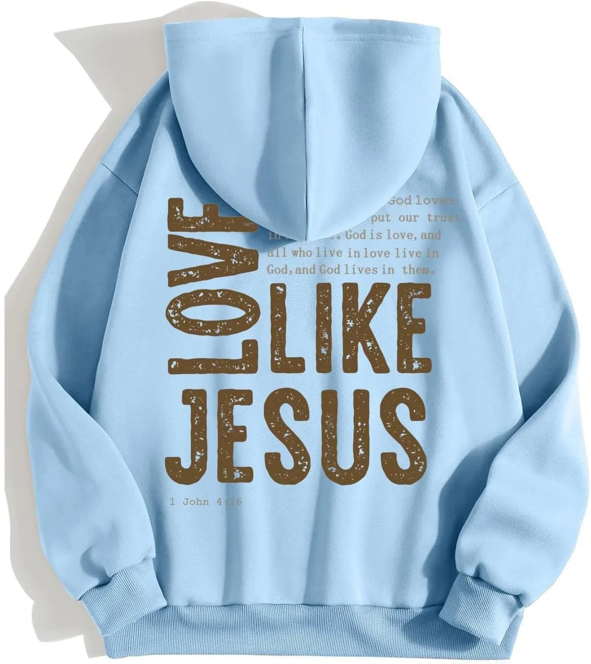 Women Christian Graphic Hoodies Love Like Jesus God Faith Shirts Bible Faith Quote Gifts Shirt Christian Sweatshirt
