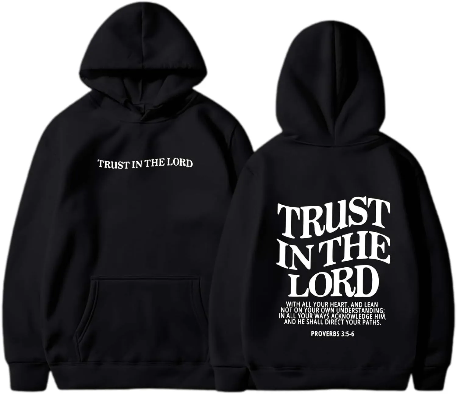 Women Letter Graphic Christian Faith Hoodies Trust In The Lord Faith Over Fear Hoodie Bible Verse Shirt Pull Over