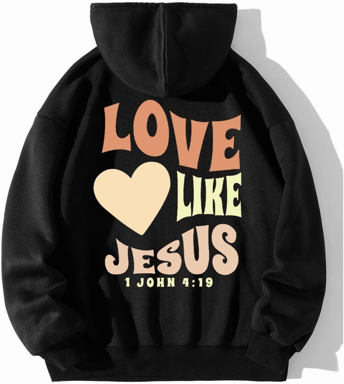 Women Christian Graphic Hoodies Love Like Jesus God Faith Shirts Bible Faith Quote Gifts Shirt Christian Sweatshirt