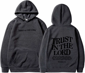 Women Letter Graphic Christian Faith Hoodies Trust In The Lord Faith Over Fear Hoodie Bible Verse Shirt Pull Over