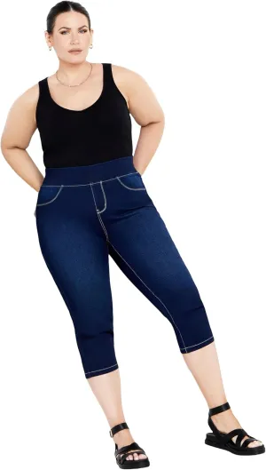 Women's Pull on Cropped Denim Legging