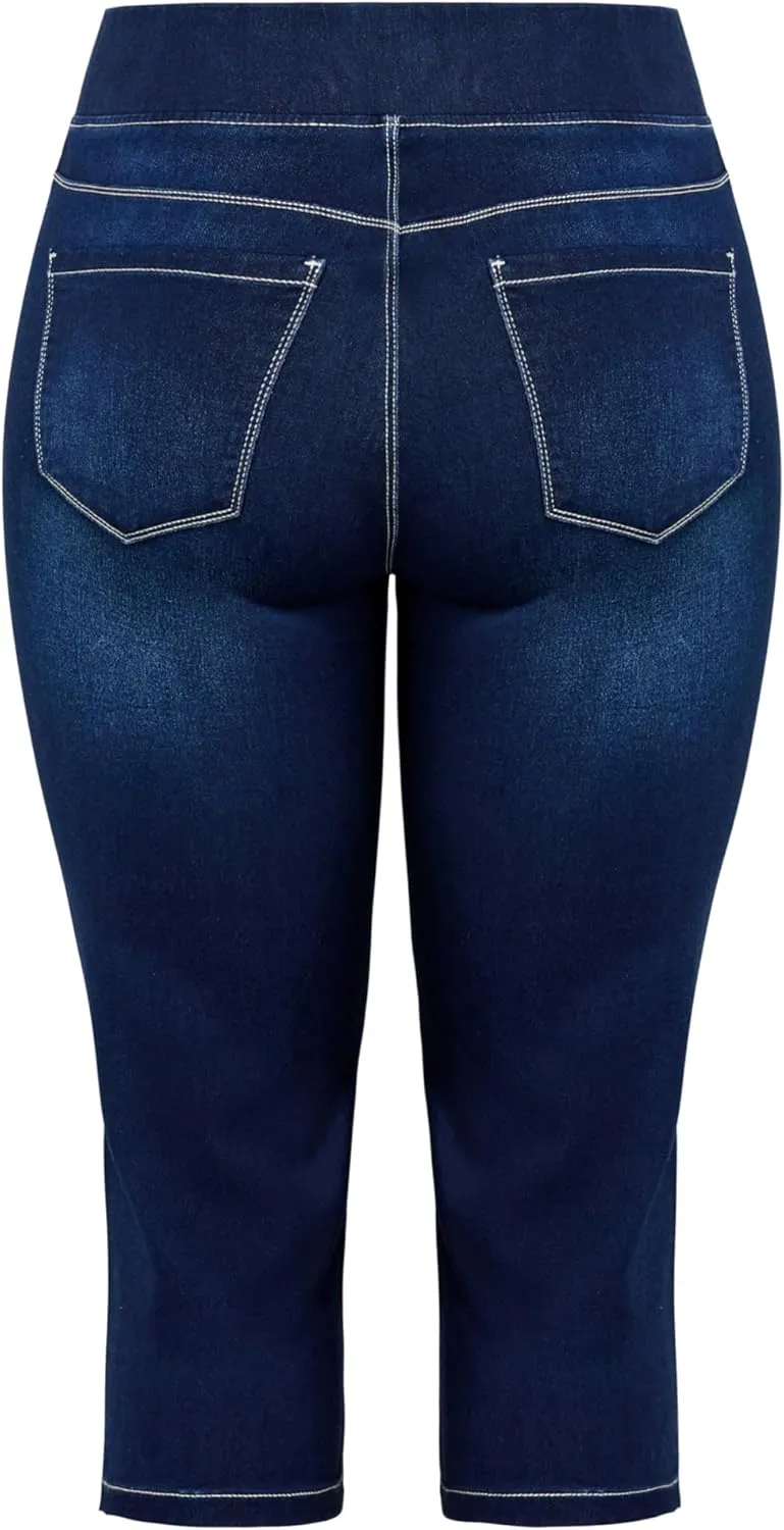 Women's Pull on Cropped Denim Legging