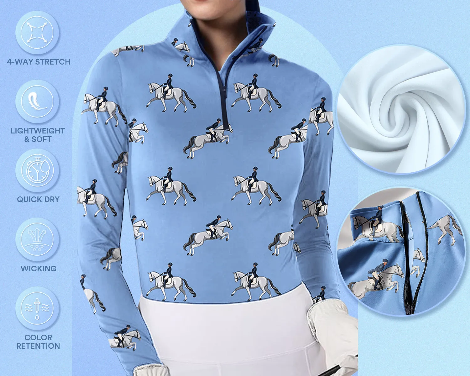 Women's Riding Style Forest Print Long Sleeve Casual Shirt