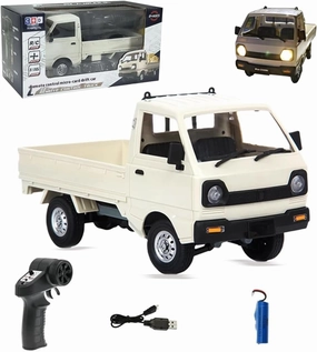WPL D12 1:16 Mini RC Car, 2.4GHz Electric 4WD RC Truck Remote Control Off Road Vehicle, 130 Motor Rear Drive High-Speed Car for Adults (1 Battery)