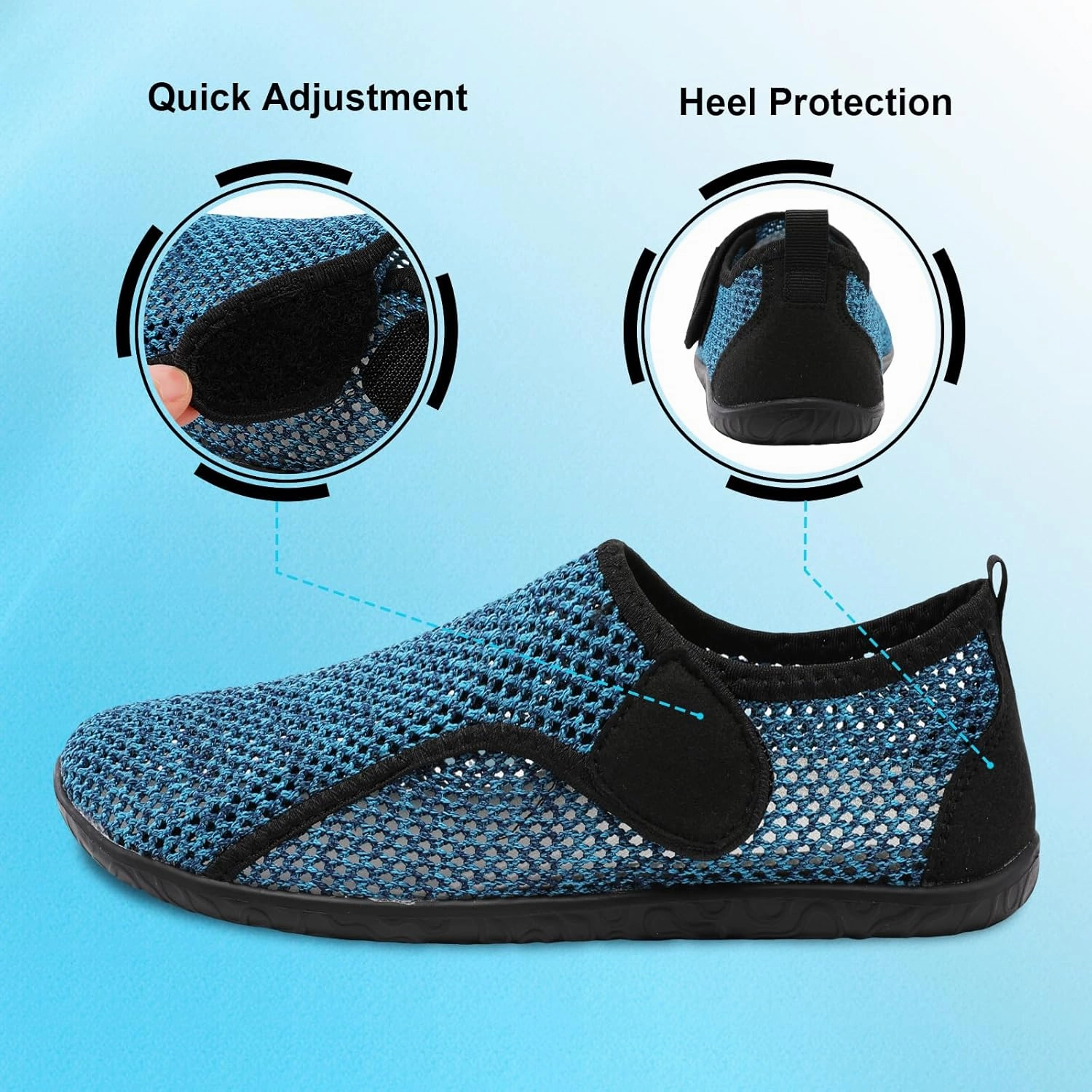 XIHALOOK Water Shoes for Women Men Quick Dry Lightweight Aqua Barefoot for Beach Swim Pool Surf Yoga Sports