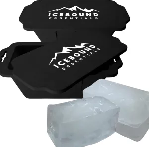 XL Ice Block Molds for Cold Plunge - 2-pack makes 12LB Ice - Silicone Tray - Dishwasher Safe