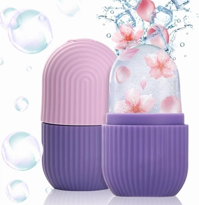 XML Ice Face Roller Silicone Facial Cube for Eyes Neck Massage Remove Dark Circle Pore Shrink Face Beauty Skin Care Ice Mould Kitchen Tools (ICE-ROLLER-1)
