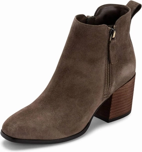 XYD Women Classic Double Zipper Ankle Booties Round Square Toe Medium Chunky Heels Travel Casual Pull On Office Boots