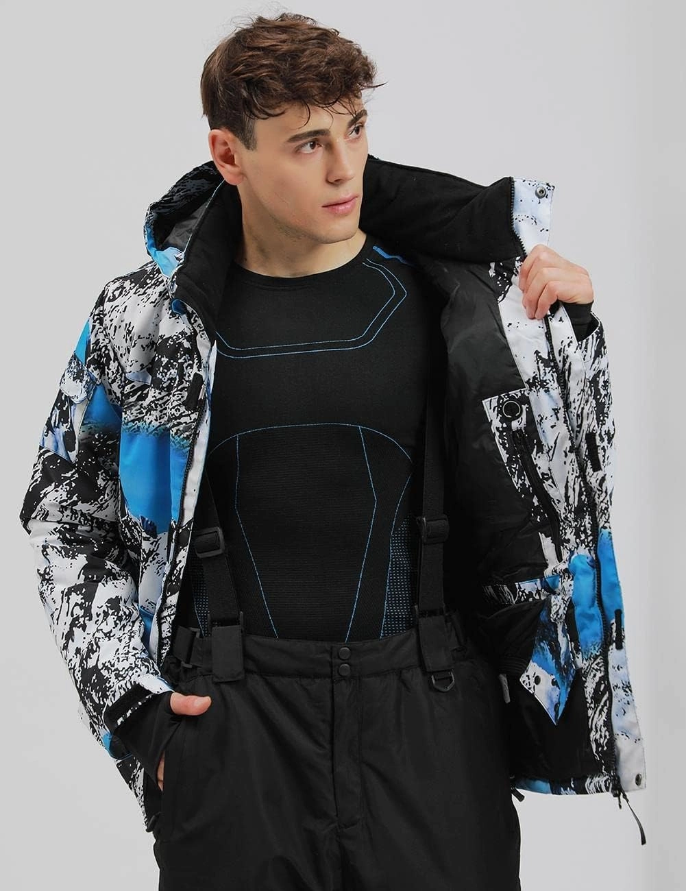 YEEFINE Men's Ski Suits Waterproof Winter Snowsuit Snow Snowboard Jackets Coats Pants Set