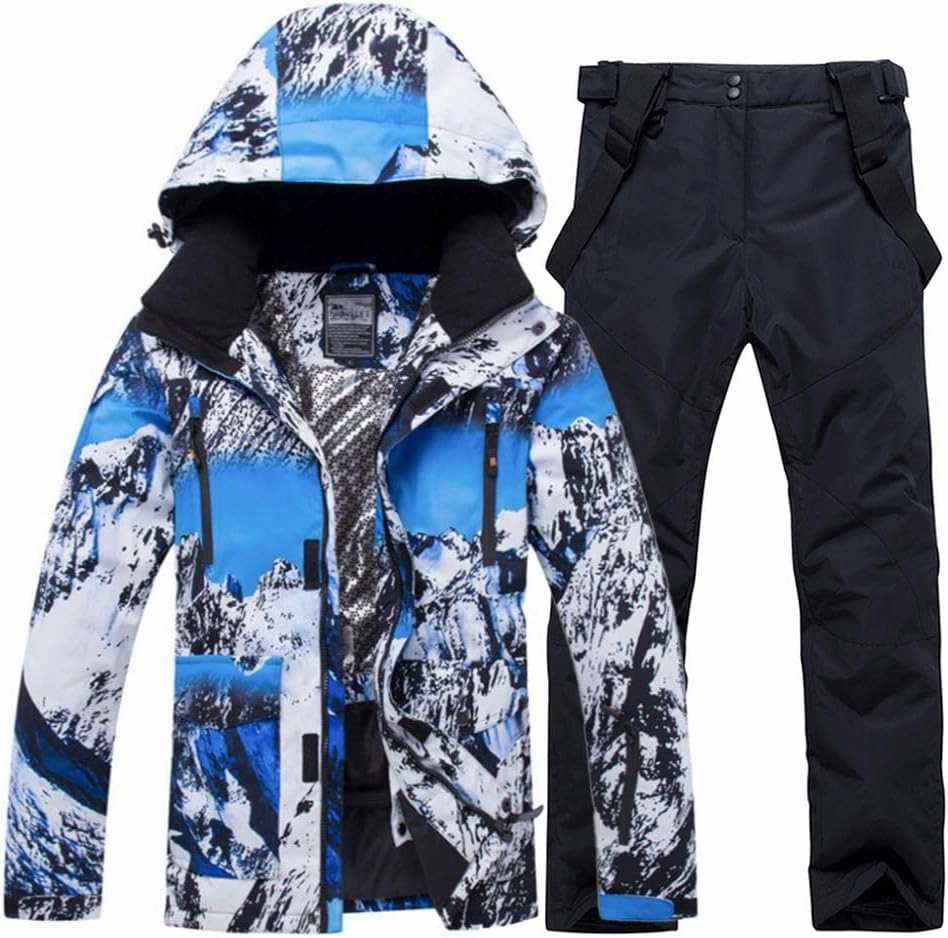 YEEFINE Men's Ski Suits Waterproof Winter Snowsuit Snow Snowboard Jackets Coats Pants Set
