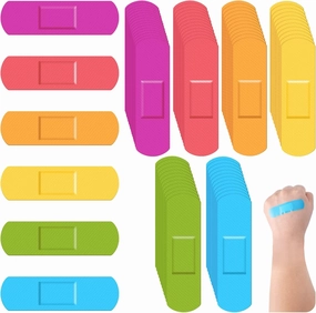Yinder 360 Pcs Kids Bandages Bulk Colorful Flexible Bandages Neon Waterproof Breathable Strip Protect Cuts and Scrapes for Children Toddlers, 2.83'' x 0.75''