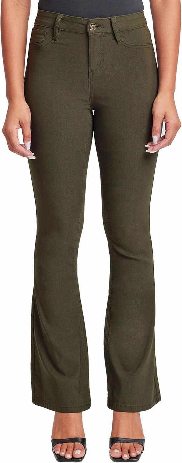 YMI Women's Hyperstretch Forever Color Flare Pants