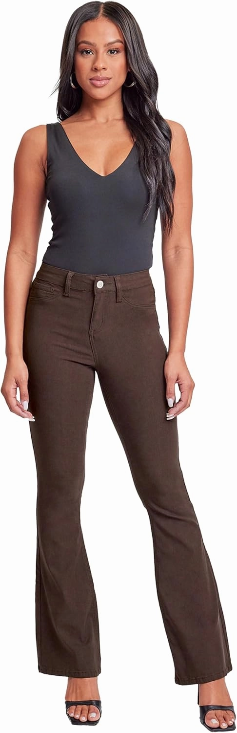 YMI Women's Hyperstretch Forever Color Flare Pants