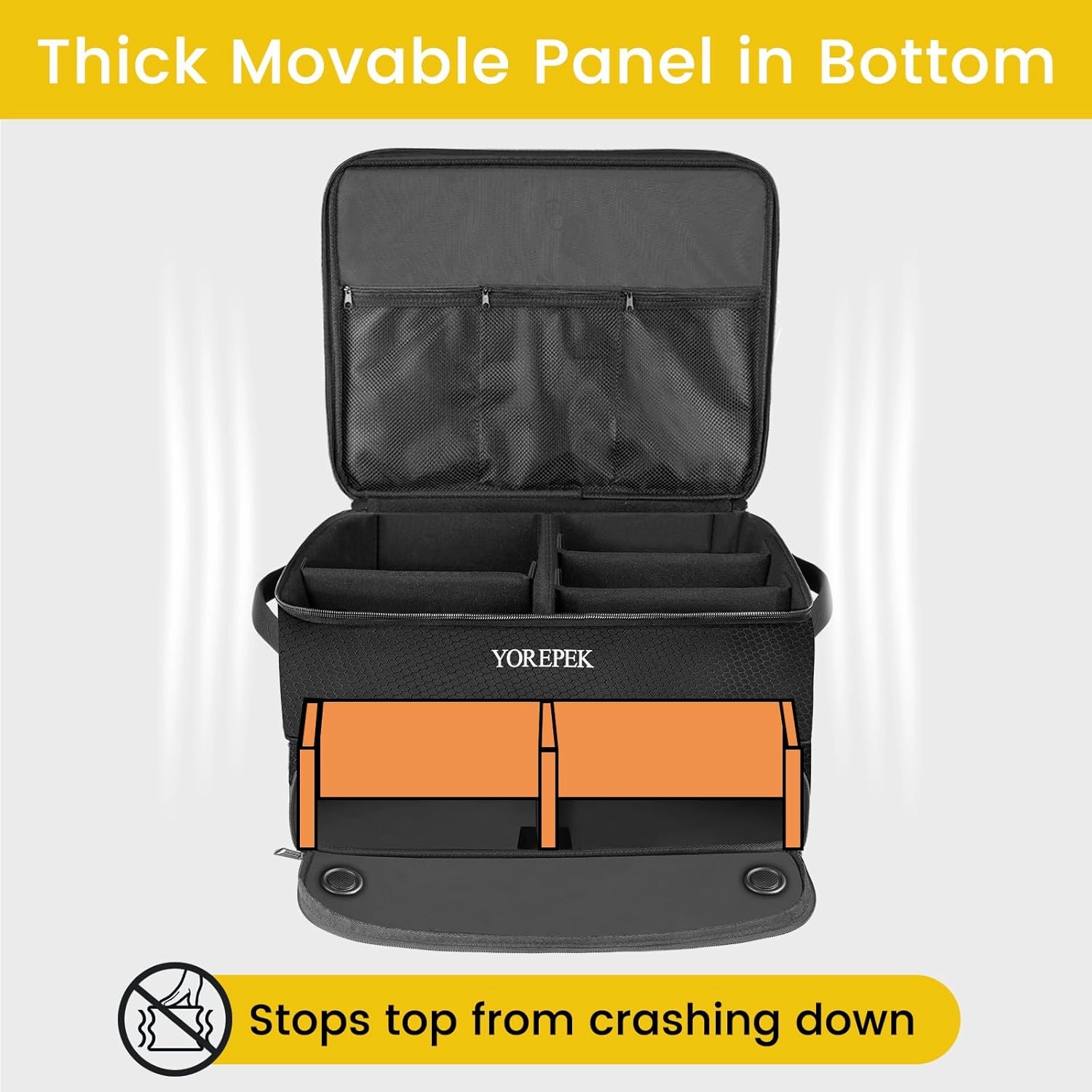YOREPEK 2 Layer Golf Trunk Organizer, Golf Gifts for Men with Separate Ventilated Compartment for 2 Pair Shoes, Waterproof Car Trunk Locker for Balls, Tees, Clothes, Gloves, Accessories, Golfer Gifts