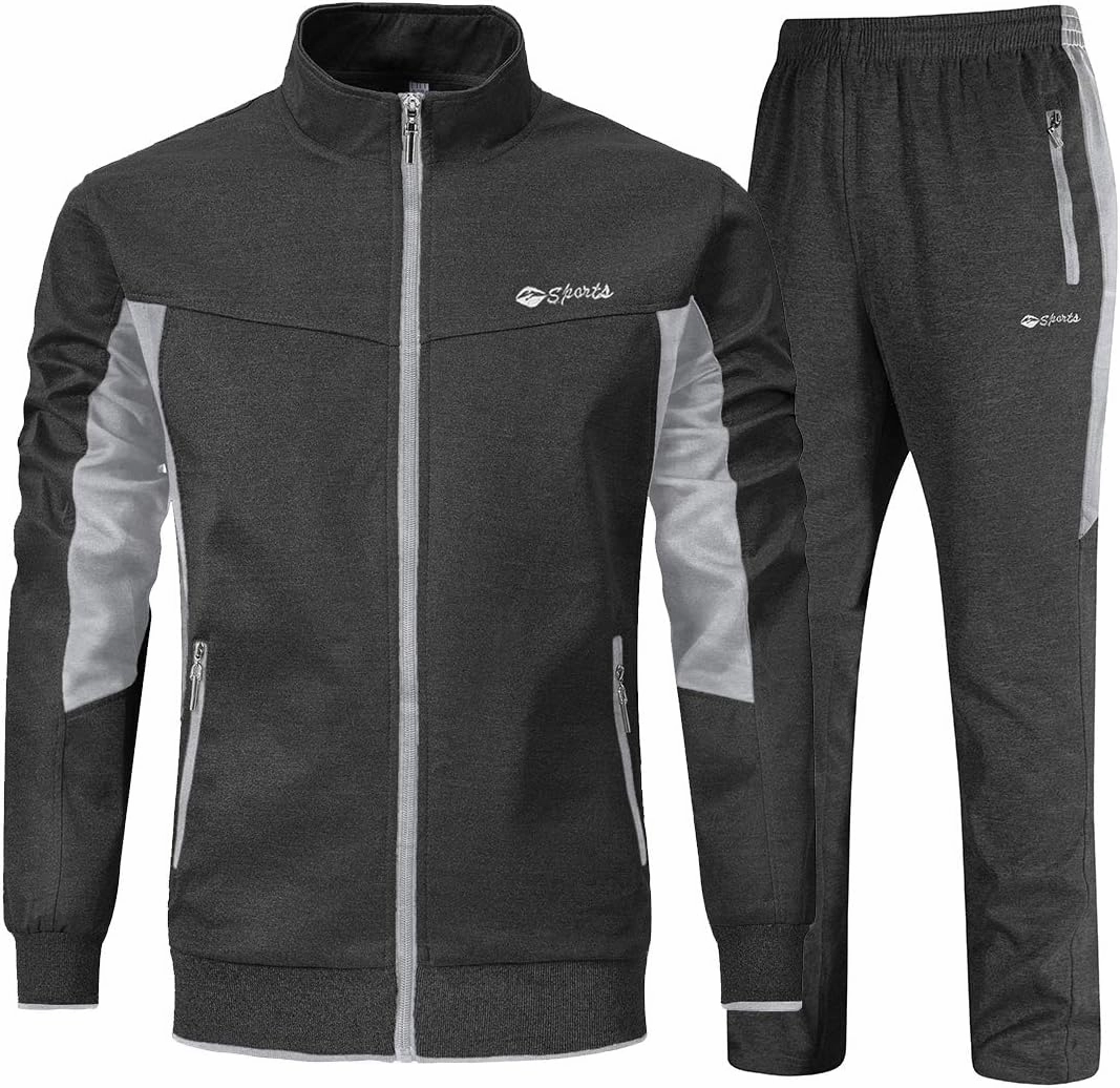 YSENTO Men's Tracksuits Outfits Set 2 Piece Jogging Suits Warm Up Sweatsuits Sweat Track Suits Sets