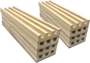 Yuanhe Wooden Domino Racks Set of 8, Domino Trays Holders Organizer for Classic Board Games, Dominoes Accessories
