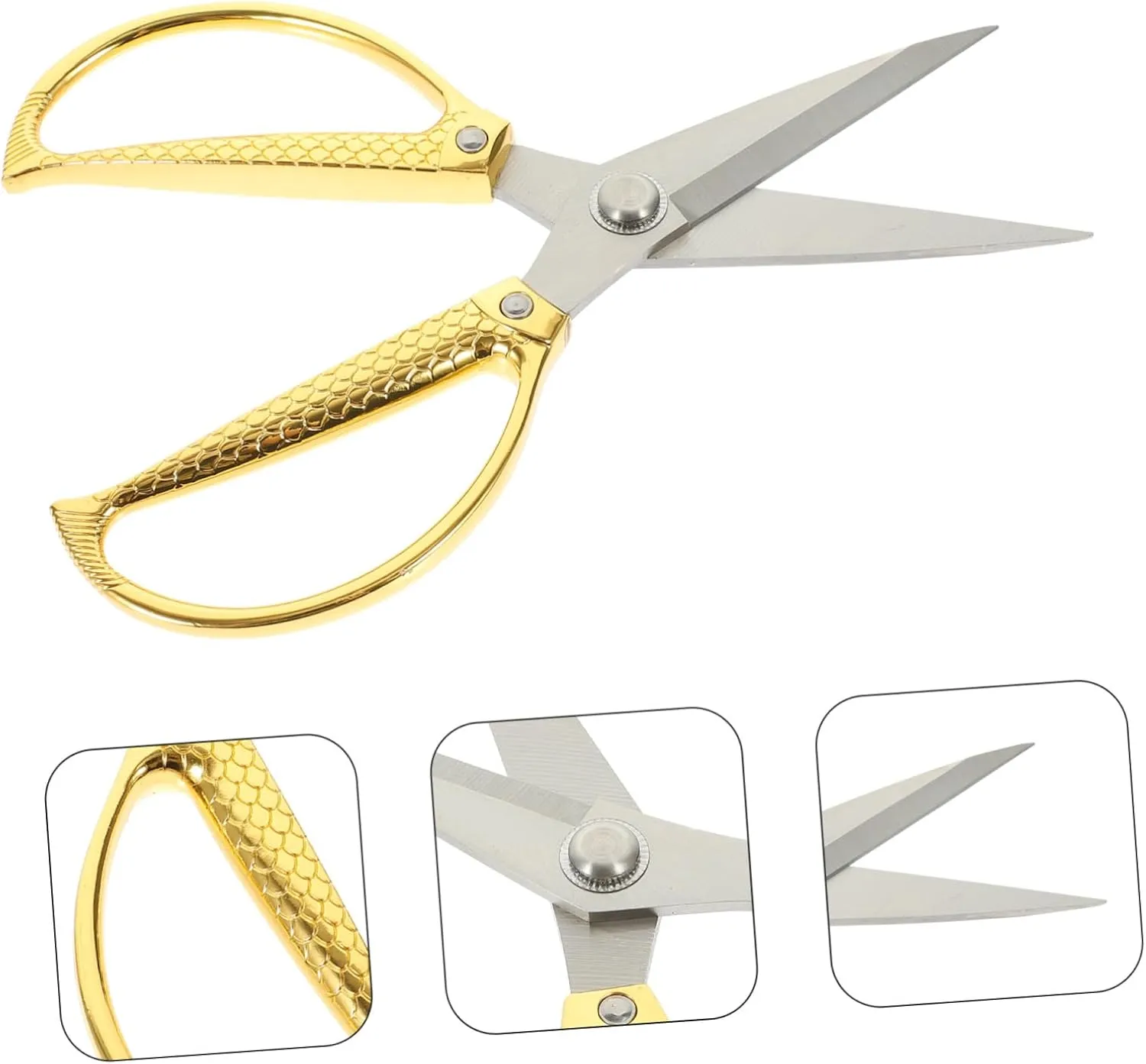 Zerodeko Stainless Steel Scissors Kitchen Shears Fish Pattern Safe and Easy to Use