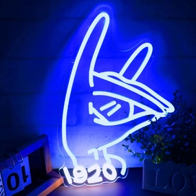 ZPB Sorority Neon 1920 Signs for the Wall, Blue Neon Lights for ZPB Greek Sorority Paraphernalia Gifts with Dimmable,USB Power LED Lights for Zeta Party Decor, Sister Sorority Gifts