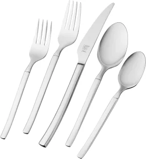 ZWILLING Premier Series Opus 45-Piece Stainless Steel Flatware Set - Made with Special Formula Steel Perfected for Almost 300 Years, Dishwasher Safe, Service for 8
